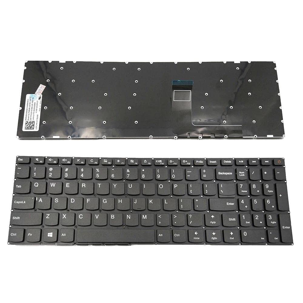 WISTAR Laptop Keyboard Compatible for Lenovo 100-15IBR 110-15ACL 110-15AST 110-15IBK Series P/No. SN20L46785 NSK-BV2SN 01 SN20K93009 9Z.NCSSN.201 PK1311S2A05 (On/Off)
